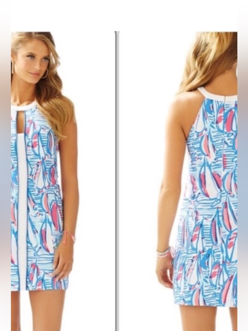 Lilly Pulitzer Pearl Shift Dress Red Right Return Sailboat Print Sz 8